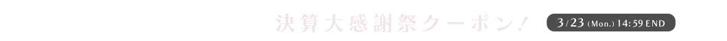 決算感謝祭クーポンMAX￥2,200OFF