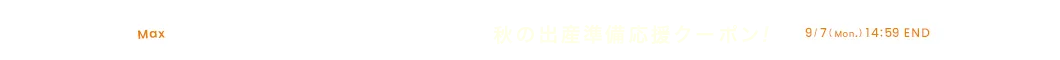 秋の出産準備応援クーポン MAX2,000円OFF