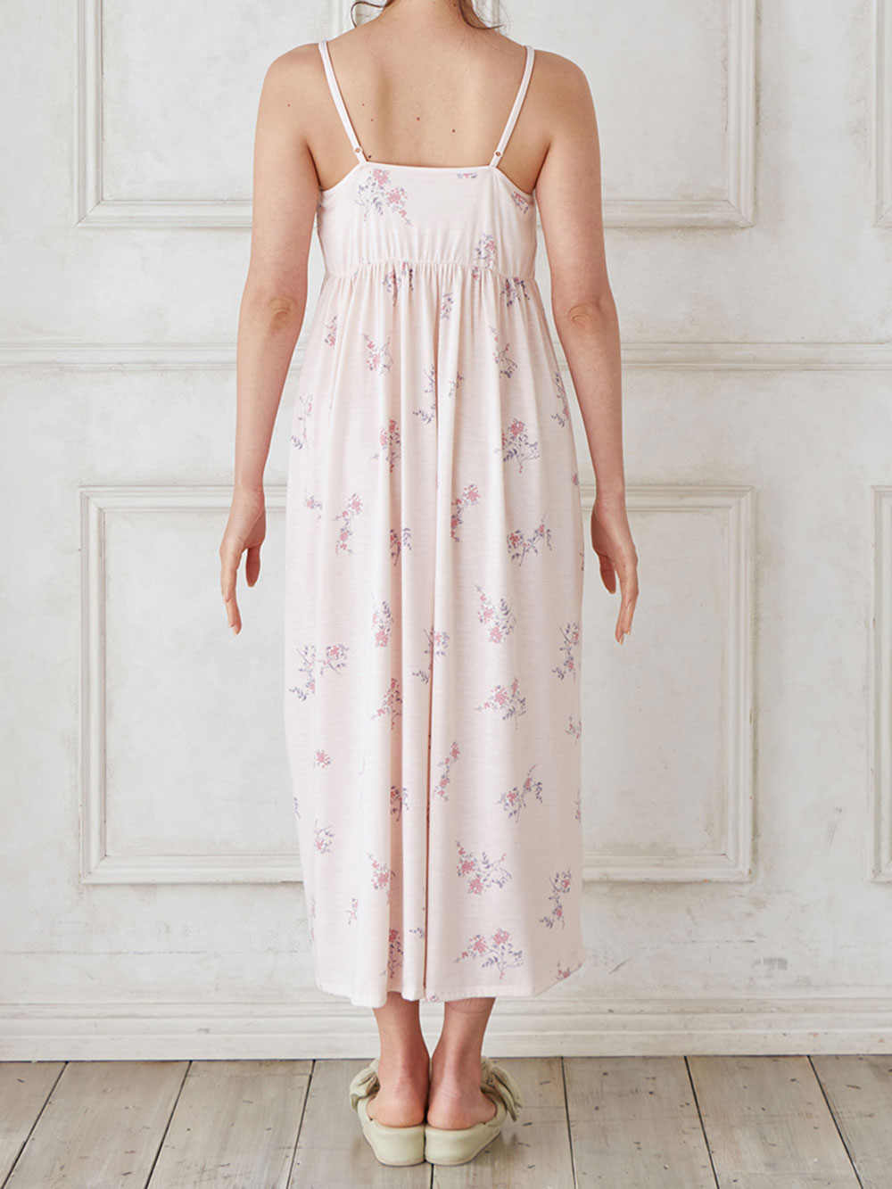 マタニティ パジャマ・ルームウェア|カップ付フラワーキャミドレス　マタニティ・授乳パジャマ・ワンマイル・ホームウェア・大きいサイズ