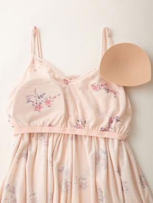 マタニティ パジャマ・ルームウェア|カップ付フラワーキャミドレス　マタニティ・授乳パジャマ・ワンマイル・ホームウェア・大きいサイズ