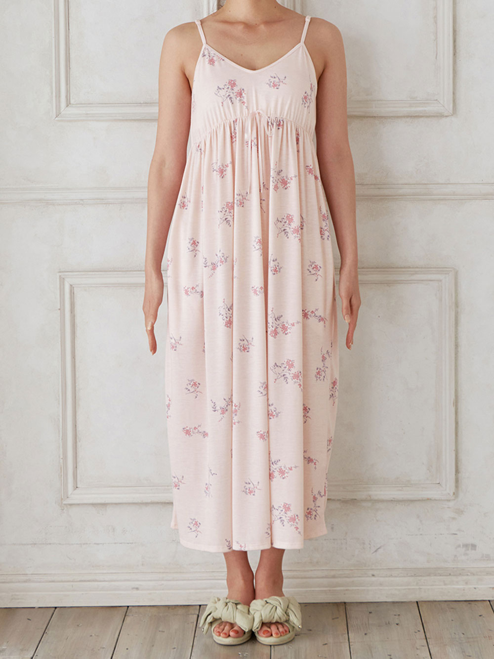 マタニティ パジャマ・ルームウェア|カップ付フラワーキャミドレス　マタニティ・授乳パジャマ・ワンマイル・ホームウェア・大きいサイズ