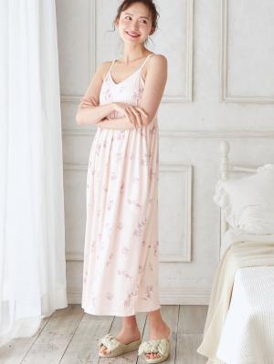 マタニティ パジャマ・ルームウェア|カップ付フラワーキャミドレス　マタニティ・授乳パジャマ・ワンマイル・ホームウェア・大きいサイズ