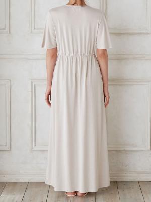 マタニティ パジャマ・ルームウェア|カップ付半袖カシュクールワンピース　マタニティ・授乳パジャマ・ワンマイル・ホームウェア・大きいサイズ