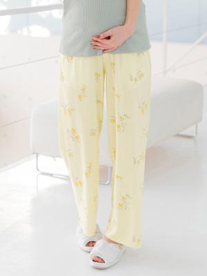 マタニティ パジャマ・ルームウェア|お腹楽リラックスパンツ　マタニティ・産後・リラックスパンツ・パジャマ・大きいサイズ|ペールイエロー