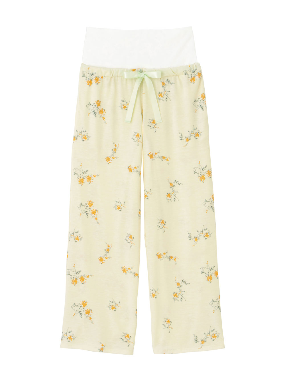 マタニティ パジャマ・ルームウェア|お腹楽リラックスパンツ　マタニティ・産後・リラックスパンツ・パジャマ・大きいサイズ|ペールイエロー