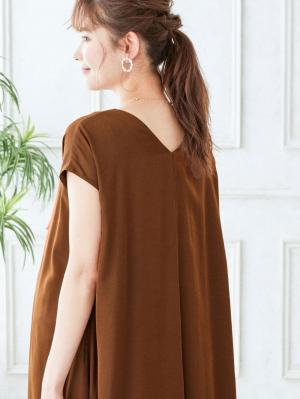 マタニティ ワンピース|フレンチスリーブ2WAYフレアワンピース　マタニティ・授乳服【出産後も長く使える】