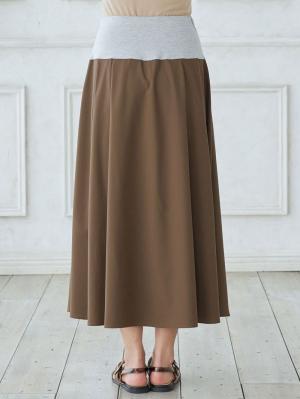 マタニティ スカート|【マタニティ・産後】ライトタックフレアスカート【出産後も長く使える】