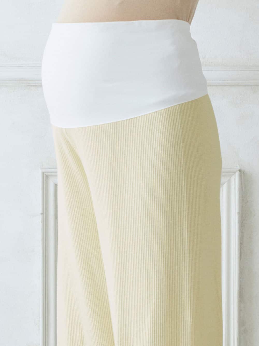 マタニティ パジャマ・ルームウェア|【マタニティ・授乳パジャマ】【セット】【親子コーデ可】リブヘンリーネック半袖トップス＆ワイドパンツ