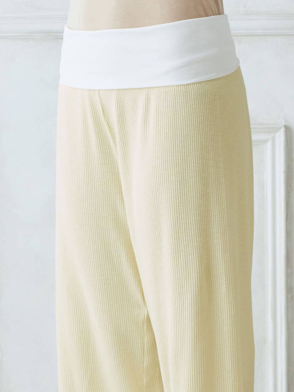 マタニティ パジャマ・ルームウェア|【マタニティ・授乳パジャマ】【セット】【親子コーデ可】リブヘンリーネック半袖トップス＆ワイドパンツ