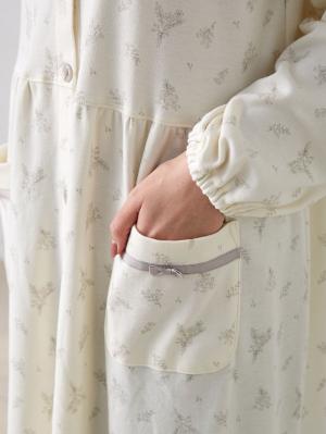 マタニティ パジャマ・ルームウェア|【セット】フラワープリントスムース切り替えワンピ＆レギンスパジャマ　マタニティ・授乳パジャマ