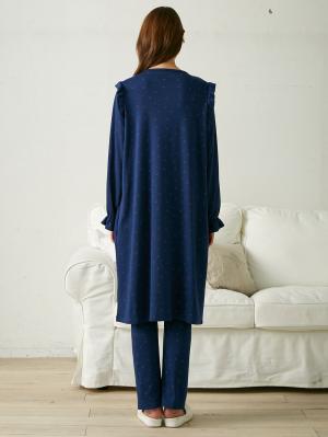 マタニティ パジャマ・ルームウェア|【セット】チェリープリントスムースフリルパジャマ　マタニティ・授乳パジャマ