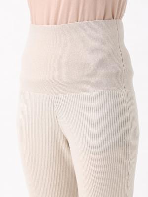 マタニティ パンツ|Rosemadame（ローズマダム）リブニットフレアパンツ　マタニティ・産後