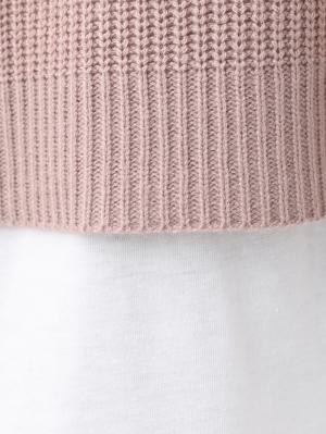 マタニティ トップス|Rosemadame(ローズマダム)ニットレイヤード風チュニックトップス マタニティ・授乳服【出産後も長く使える】
