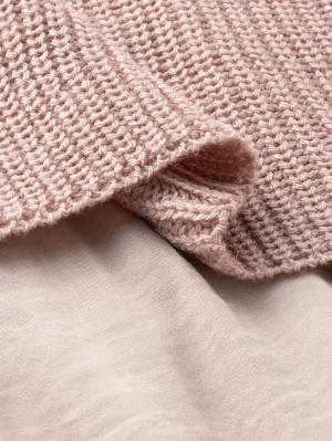 マタニティ ワンピース|ニット×サテン ドッキング ワンピース マタニティ・授乳服【出産後も長く使える】