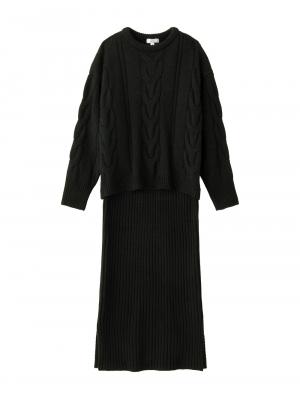 Rosemadame（ローズマダム）ケーブルニットワンピ　マタニティ・授乳服【出産後も長く使える】 10027