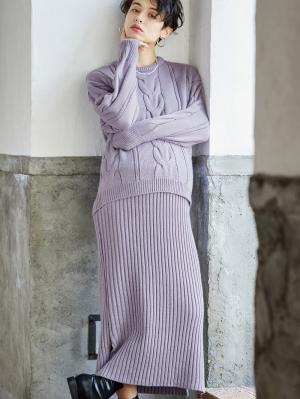 Rosemadame（ローズマダム）ケーブルニットワンピ　マタニティ・授乳服【出産後も長く使える】10027