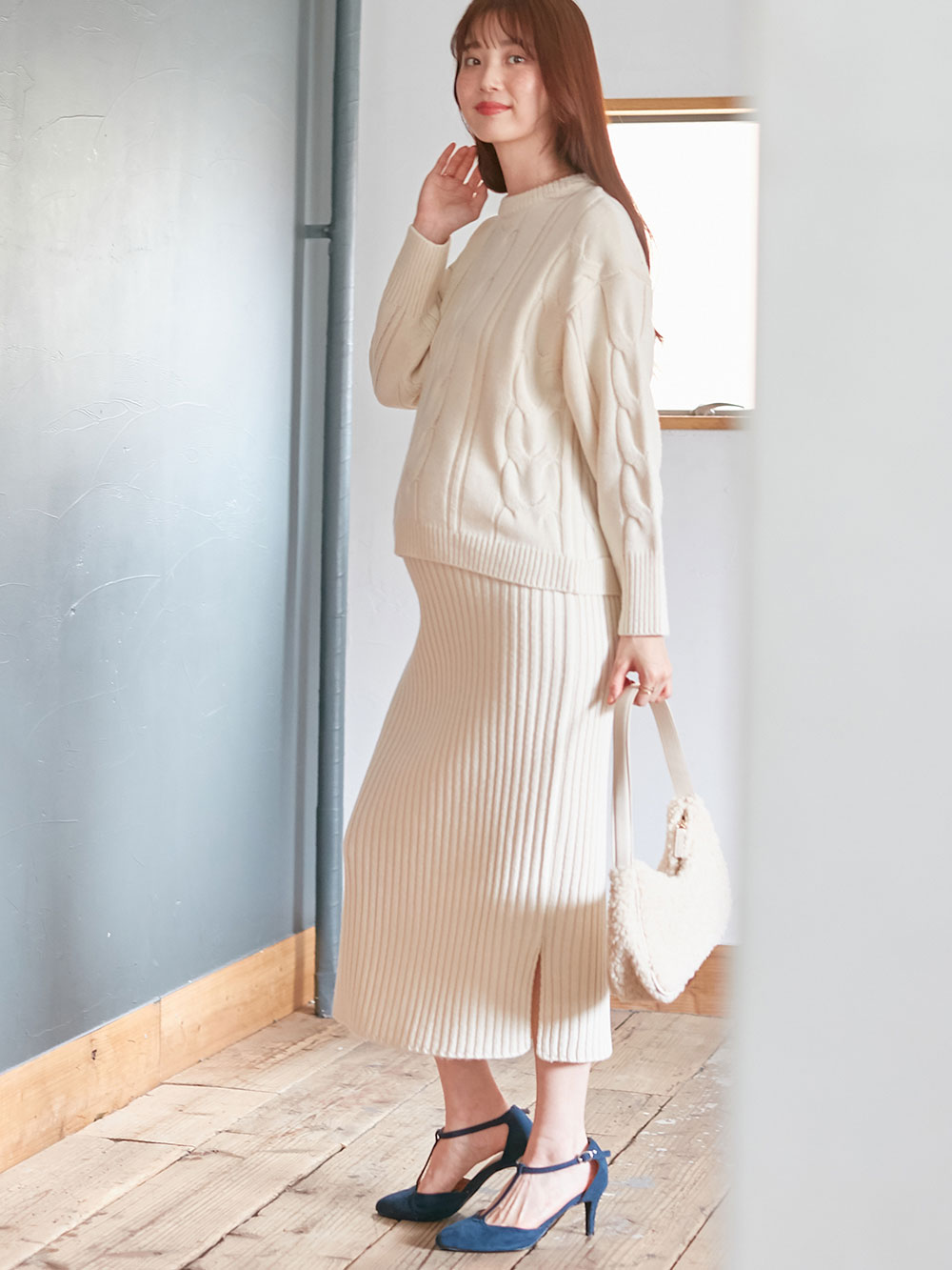 マタニティ ワンピース 出産後も長く使える Rosemadame ローズマダム ケーブルニットワンピ マタニティ 授乳服 マタニティウェア 授乳服通販 エンジェリーベ 公式 マタニティ ワンピース 出産後も長く使える Rosemadame ローズマダム ケーブルニットワンピ マタニティ 授乳服 マタニティウェア 授乳服通販 エンジェリーベ 公式