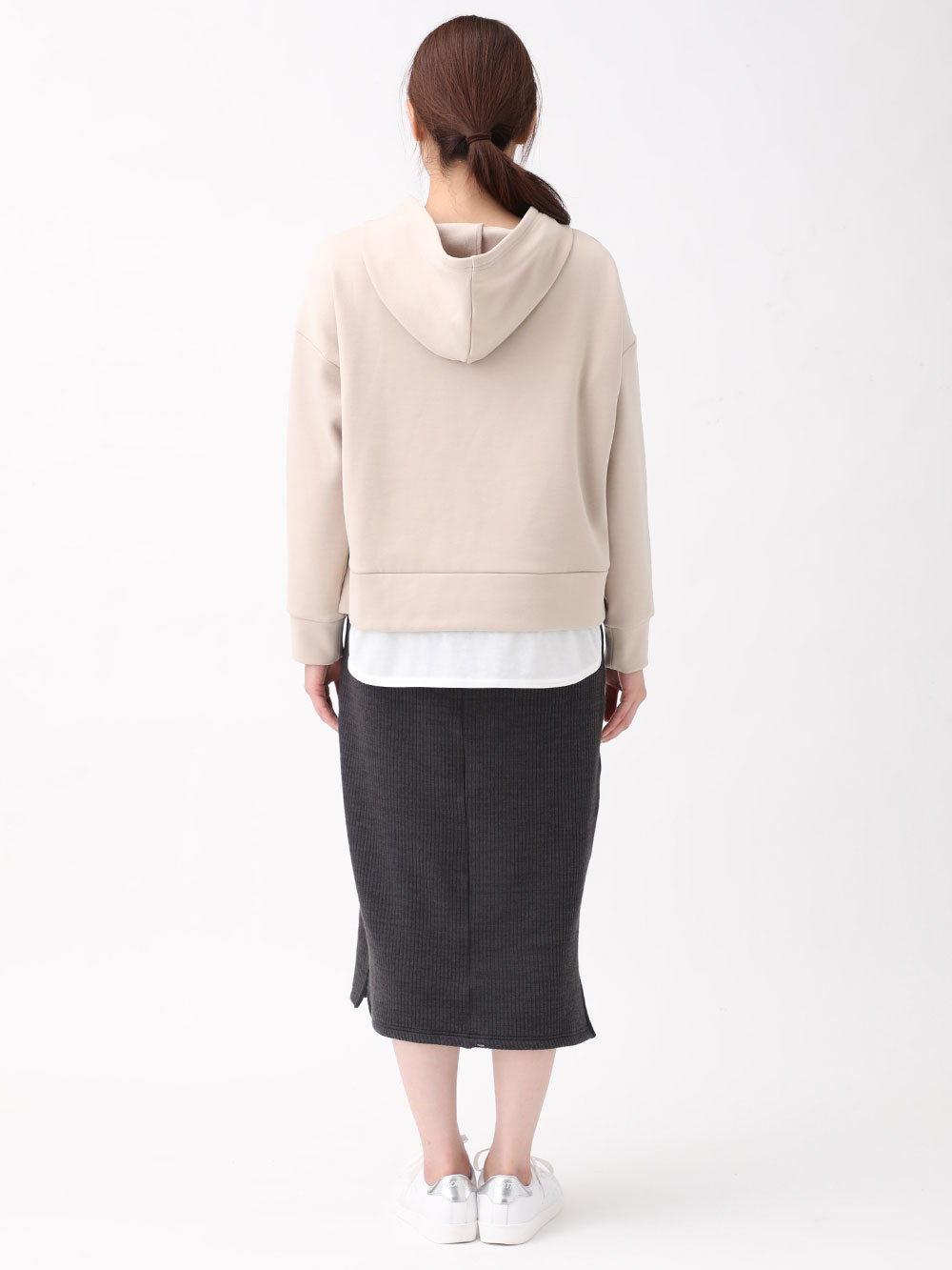 マタニティ ワンピース|パーカードッキングワンピース マタニティ・授乳服【出産後も長く使える】