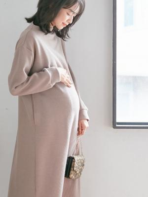Rosemadame（ローズマダム）ニットソー裏起毛ワンピース　マタニティ・授乳服【出産後も長く使える】10029