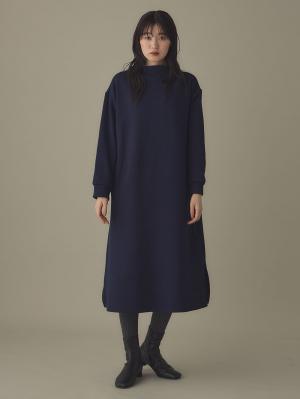 マタニティ ワンピース|Rosemadame（ローズマダム）ニットソー裏起毛ワンピース　マタニティ・授乳服【出産後も長く使える】|ネイビー