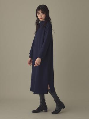 マタニティ ワンピース|Rosemadame（ローズマダム）ニットソー裏起毛ワンピース　マタニティ・授乳服【出産後も長く使える】|ネイビー