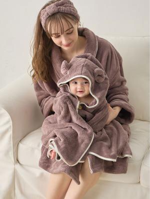 マタニティ パジャマ・ルームウェア|【親子コーデ】バスタイム3点セット　出産祝い　マタニティ・産後|ブラウン