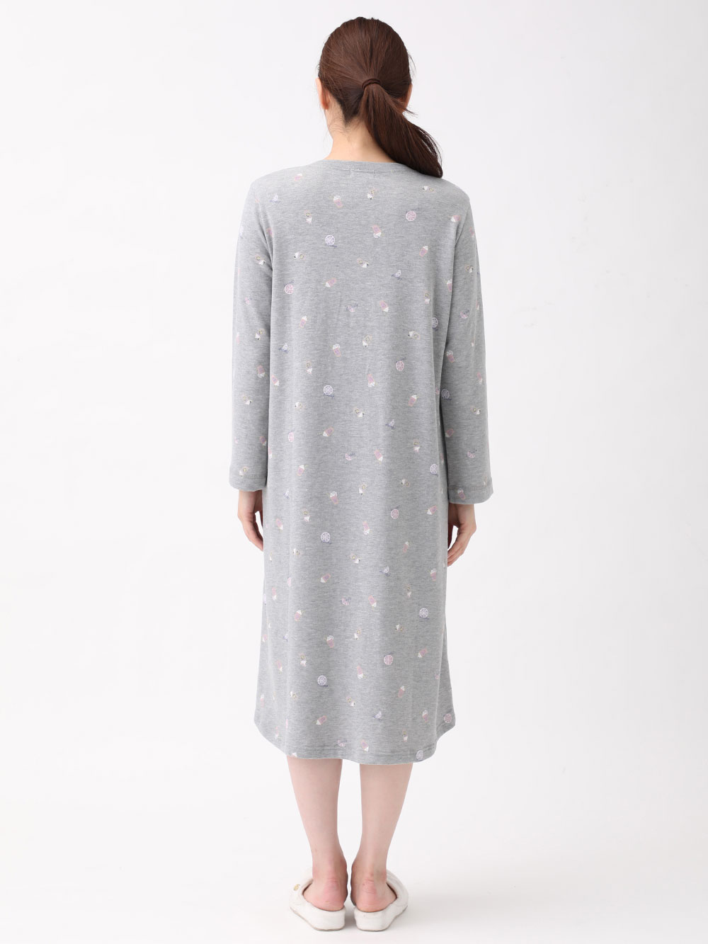 マタニティ パジャマ・ルームウェア|ガーゼ裏毛ジュースプリントネグリジェ　マタニティ・授乳パジャマ