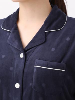 マタニティ パジャマ・ルームウェア|【セット】ベロアニットシームレスパジャマ　マタニティ・授乳パジャマ