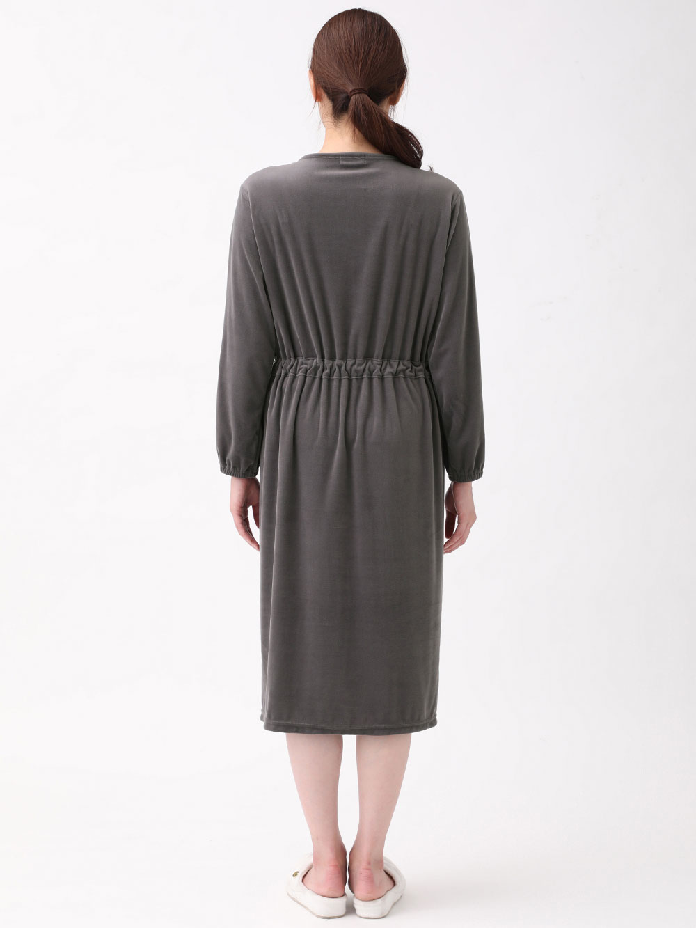 マタニティ パジャマ・ルームウェア|ベロアニットシームレスネグリジェ　マタニティ・授乳パジャマ