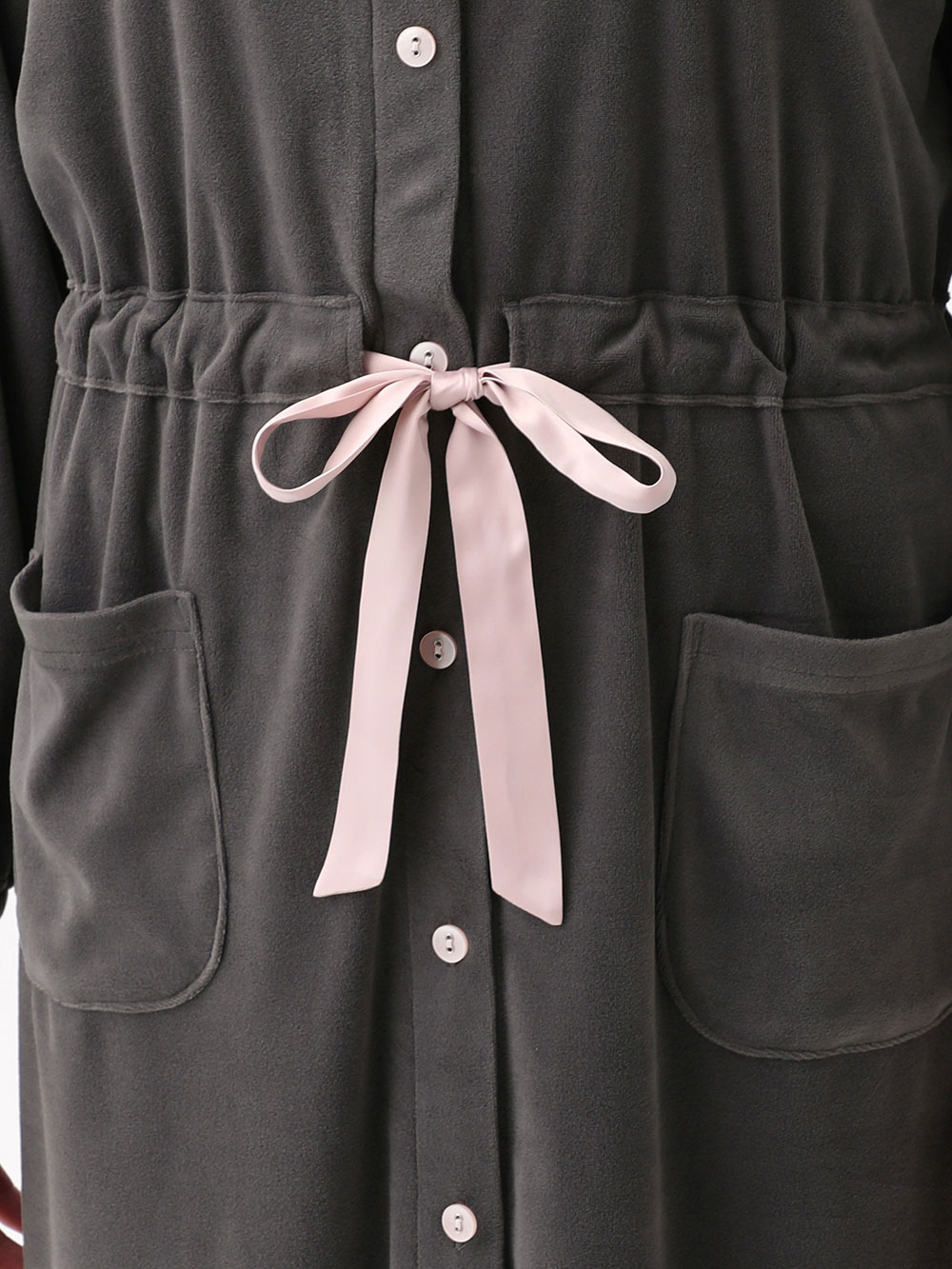 マタニティ パジャマ・ルームウェア|ベロアニットシームレスネグリジェ　マタニティ・授乳パジャマ