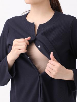マタニティ パジャマ・ルームウェア|【セット】ワッフルワンピ×産前産後天竺レギンス2WAYパジャマ マタニティ・授乳服