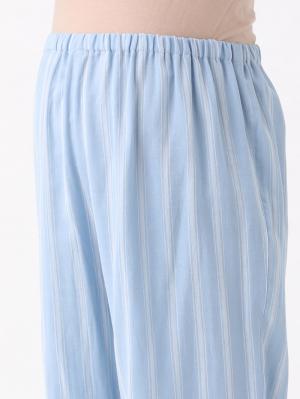 マタニティ パジャマ・ルームウェア|【セット】ストライプダブルガーゼ切替パジャマ　マタニティ・授乳パジャマ