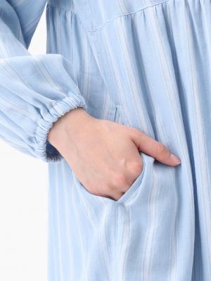 マタニティ パジャマ・ルームウェア|【セット】ストライプダブルガーゼ切替パジャマ　マタニティ・授乳パジャマ