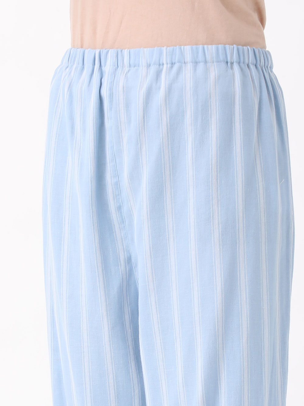 マタニティ パジャマ・ルームウェア|【セット】ストライプダブルガーゼ切替パジャマ　マタニティ・授乳パジャマ