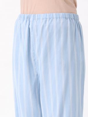 マタニティ パジャマ・ルームウェア|【セット】ストライプダブルガーゼ切替パジャマ　マタニティ・授乳パジャマ