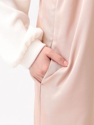 マタニティ ワンピース|【セット】サテンツイルキャミ ワンピース＆ニットソープルオーバー　マタニティ・授乳服【出産後も長く使える】