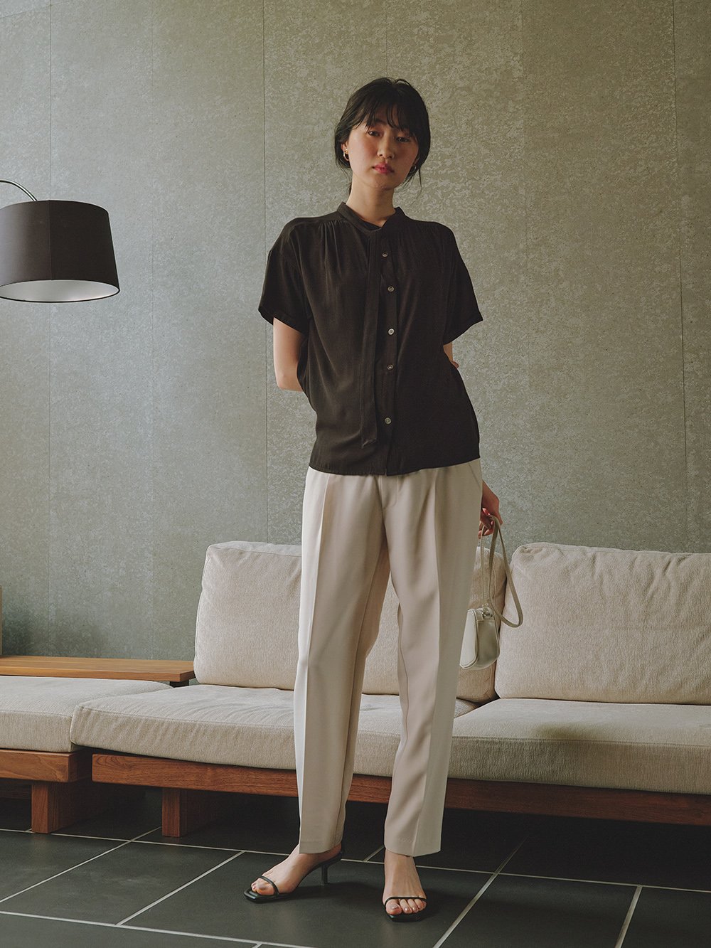 マタニティ パンツ|センタープレスパンツ　マタニティ・産後【出産後も長く使える】|ライトベージュ