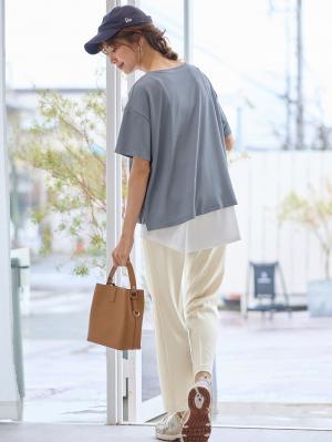 マタニティ パンツ|センタープレスパンツ　マタニティ・産後【出産後も長く使える】|ライトベージュ