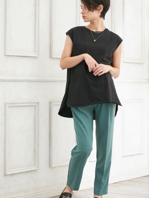 マタニティ パンツ|センタープレスパンツ　マタニティ・産後【出産後も長く使える】|エメグリーン