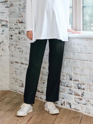 マタニティ パンツ|センタープレスパンツ　マタニティ・産後【出産後も長く使える】|ブラック