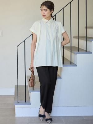 マタニティ パンツ|センタープレスパンツ　マタニティ・産後【出産後も長く使える】|ブラック