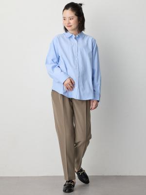 マタニティ パンツ|センタープレスパンツ　マタニティ・産後【出産後も長く使える】|モカグレー