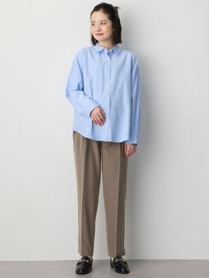 マタニティ パンツ|センタープレスパンツ　マタニティ・産後【出産後も長く使える】|モカグレー