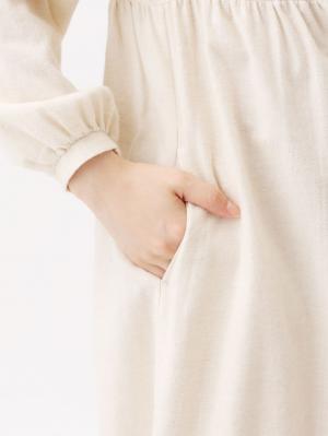 マタニティ ワンピース|微起毛ふんわりフランネルホームウェアワンピース　マタニティ・授乳パジャマ