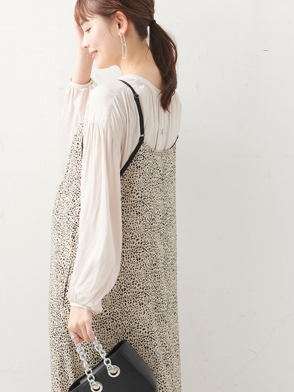 マタニティ ワンピース エンパイアラインギャザーキャミ ワンピース マタニティ 産後対応 マタニティウェア 授乳服通販 エンジェリーベ 公式