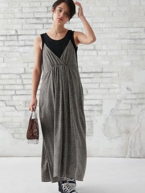 マタニティ ワンピース|エンパイアラインギャザーキャミ ワンピース　マタニティ・授乳服【出産後も長く使える】|グレー