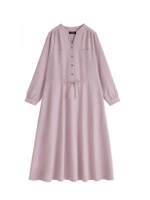 【最大20%OFF｜新生活まとめ買い対象】ギャザーシャツ ワンピース　マタニティ・授乳服【出産後も長く使える】 10045