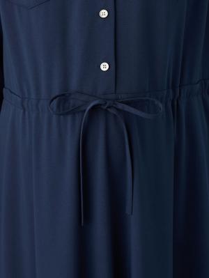 マタニティ ワンピース|ギャザーシャツ ワンピース　マタニティ・授乳服【出産後も長く使える】