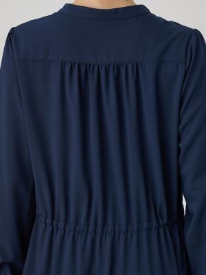 マタニティ ワンピース|ギャザーシャツ ワンピース　マタニティ・授乳服【出産後も長く使える】