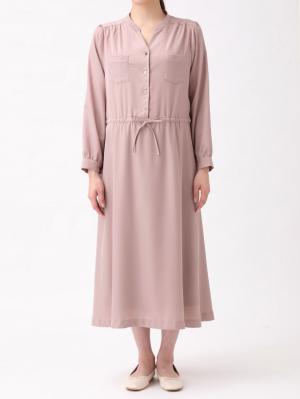 マタニティ ワンピース|ギャザーシャツ ワンピース　マタニティ・授乳服【出産後も長く使える】